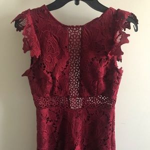 Bb Dakota holiday dress 2. Cutouts. Deep red
